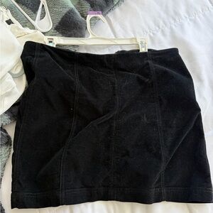 Free People Black Zippered Skirt